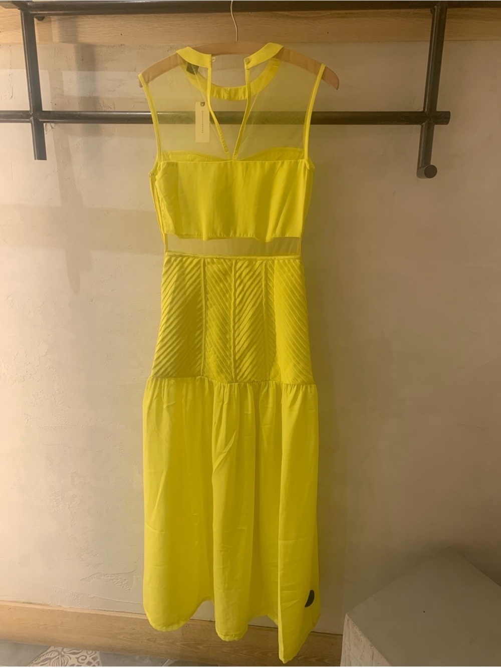 Vineet Bahl Textured Sheer Overlay Dress